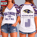 Baltimore Ravens NFL vs All Y’ All United We Stand V Neck T Shirt