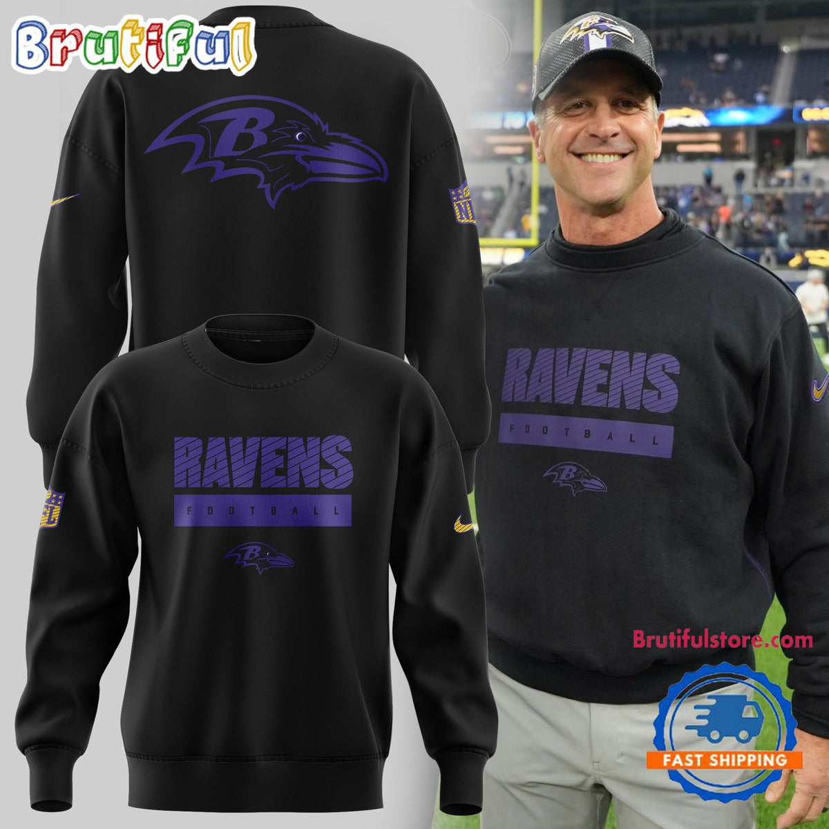 Baltimore Ravens Special New Coach John Harbaugh Hoodie T-Shirt