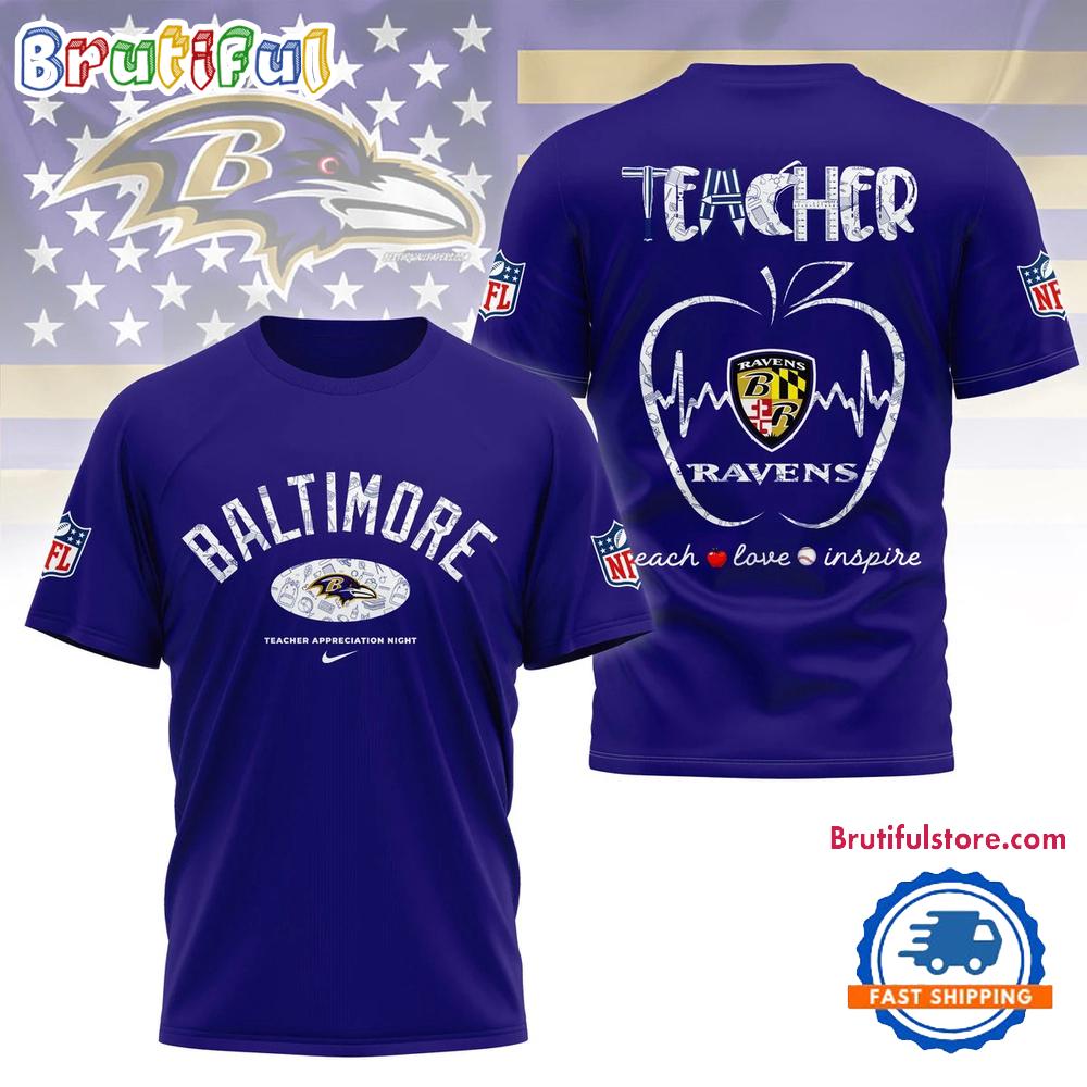 Baltimore Ravens Teacher Appreciation Night 2025 All Over Print Shirt