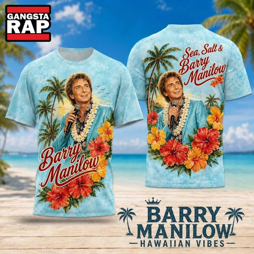 Barry Manilow Tropical Lei Portrait 2026 3D Shirt Hoodie T-Shirt
