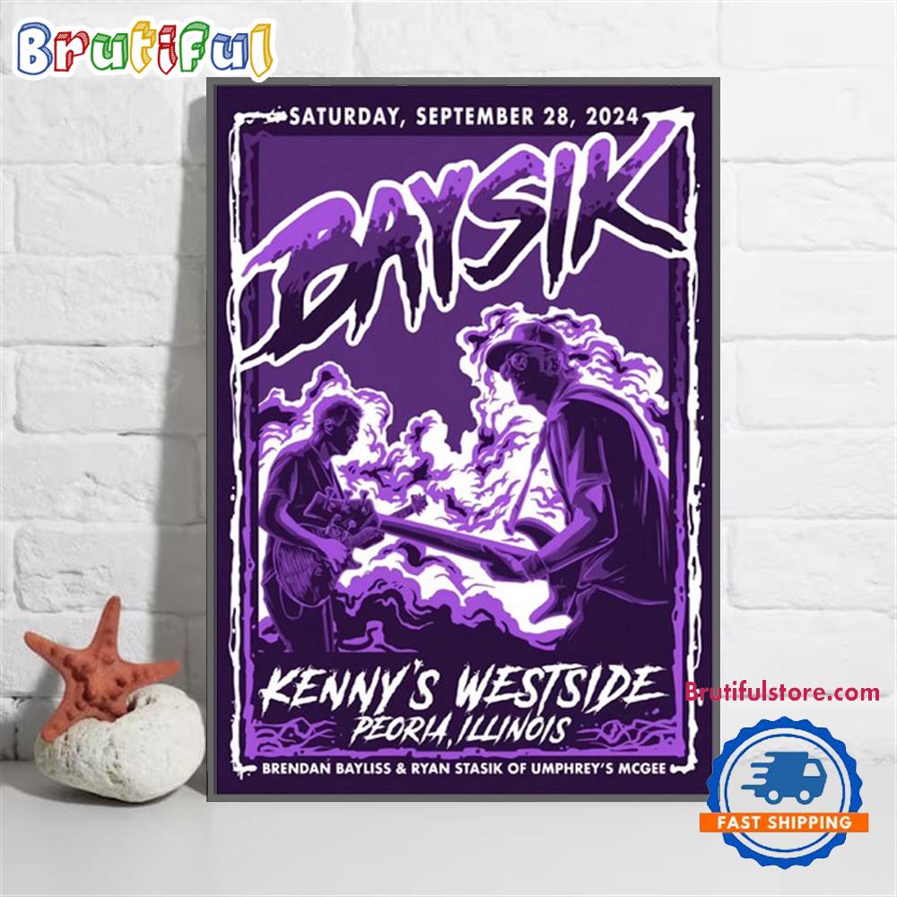BAYSIK of Umphrey’s McGee Tour At Kenny’s Westside Peoria IL 2024 Wall Art Poster Canvas