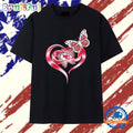 Beautiful Butterfly Love Kansas City Chiefs Heart 1981 T Shirt