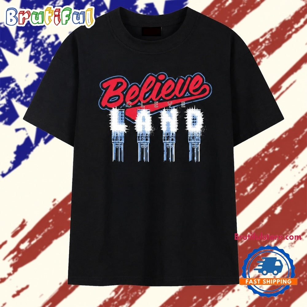 Believe Cleveland Stadium Lights Ohio Sports T Shirt