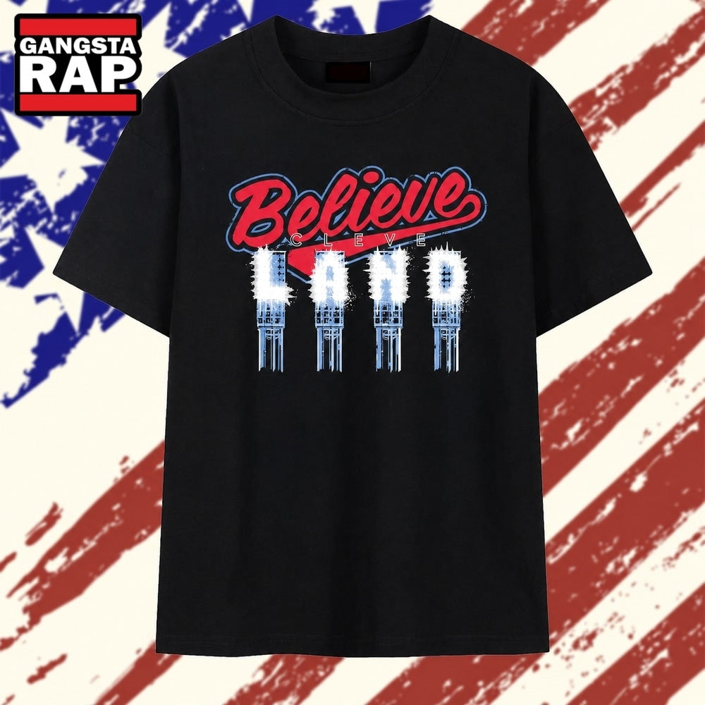 Believe Cleveland Stadium Lights Ohio Sports T Shirt