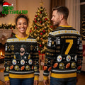 Ben Roethlisberger 7 Pittsburgh Steelers Logo Print Ugly Christmas Sweater