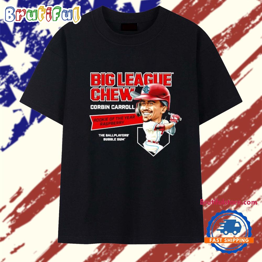 Big League Chew Corbin Carroll Rookie of The Year Raspberry The Ballplayers Bubble Gum T Shirt