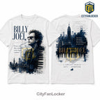 Billy Joel New York City Skyline IPortrait Cotton T-Shirt
