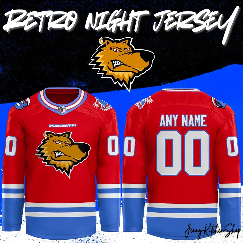 Biloxi Breakers 2026 Retro Night Limited Hockey Jersey