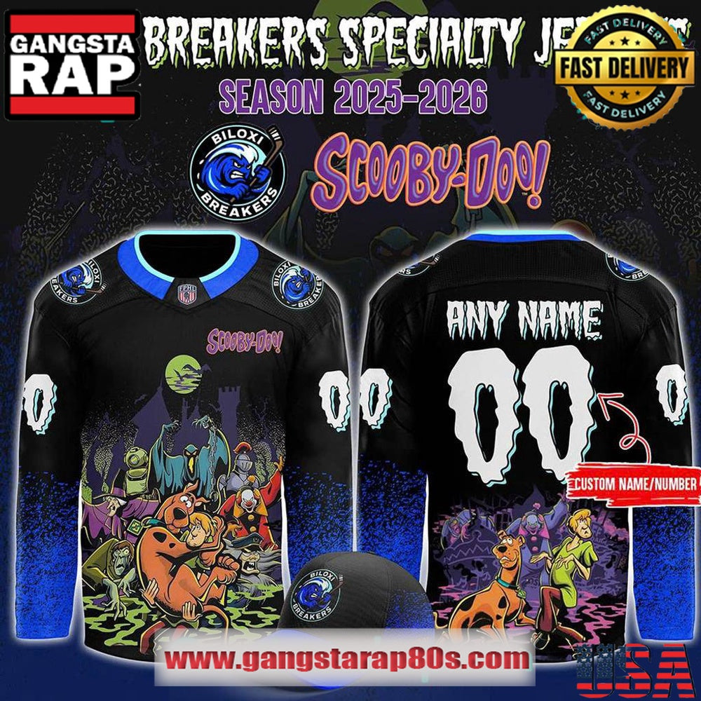 Biloxi Breakers x Scooby-Doo Night 2025 Custom Hockey Jersey