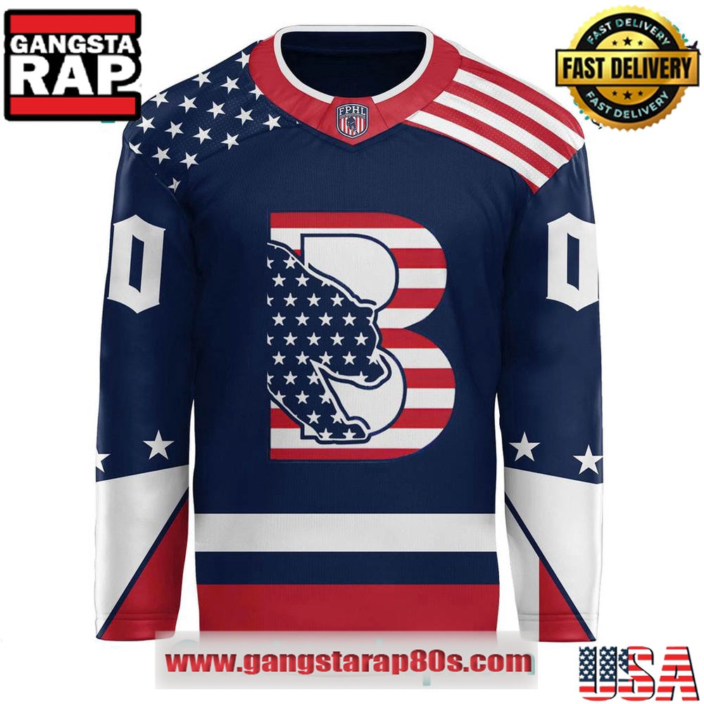 Binghamton Black Bears Military Day 2025 Custom Hockey Jersey