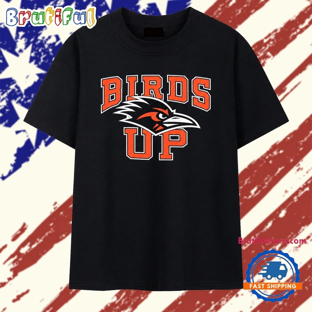 Birds Up UTSA Roadrunners Logo University of Texas at San Antonio T Shirt