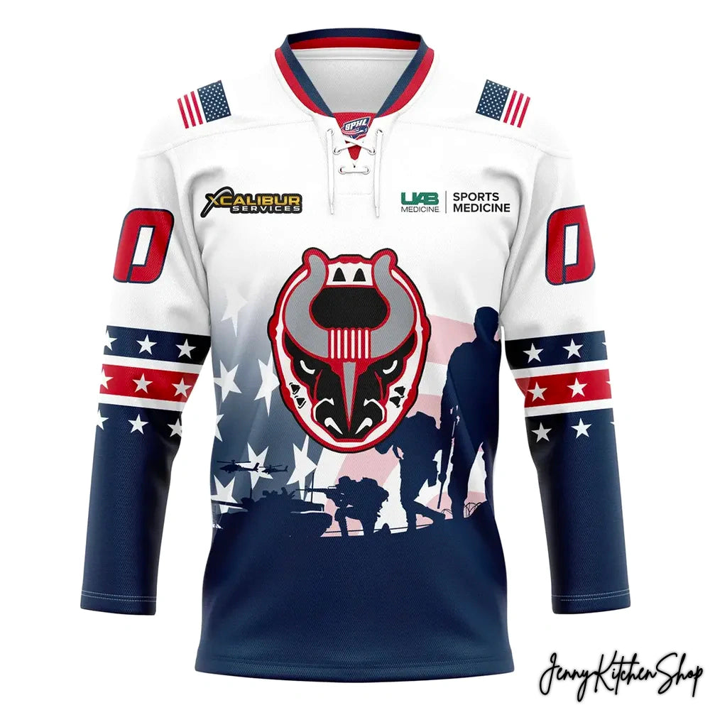Birmingham Bulls 2025 Military Appreciation Jersey