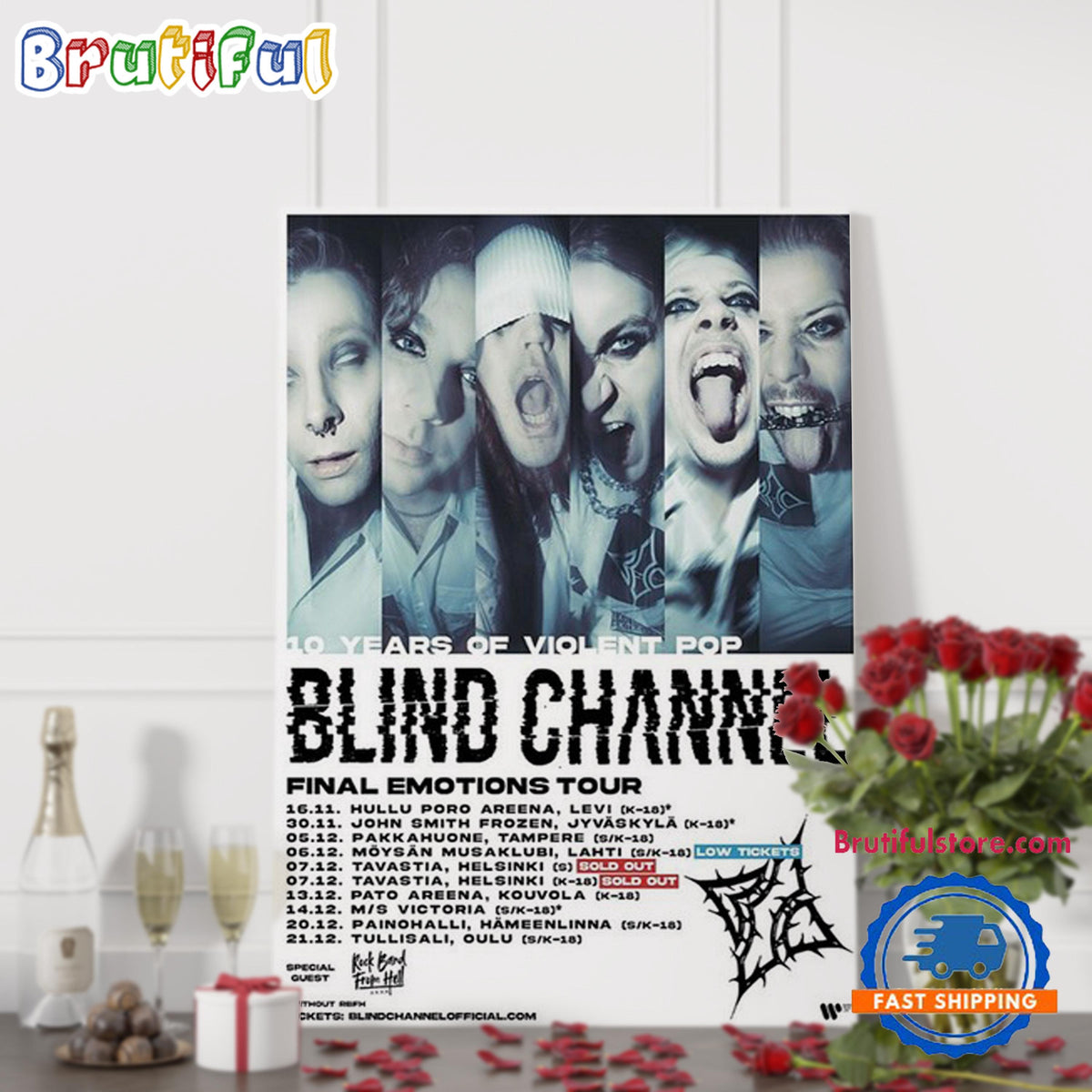 Blind channel Final Emotions Tour 2024 Wall Art Poster Canvas