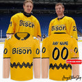 Bloomington Bison 2025 Peanuts Teddy Bear Toss Hockey Jersey