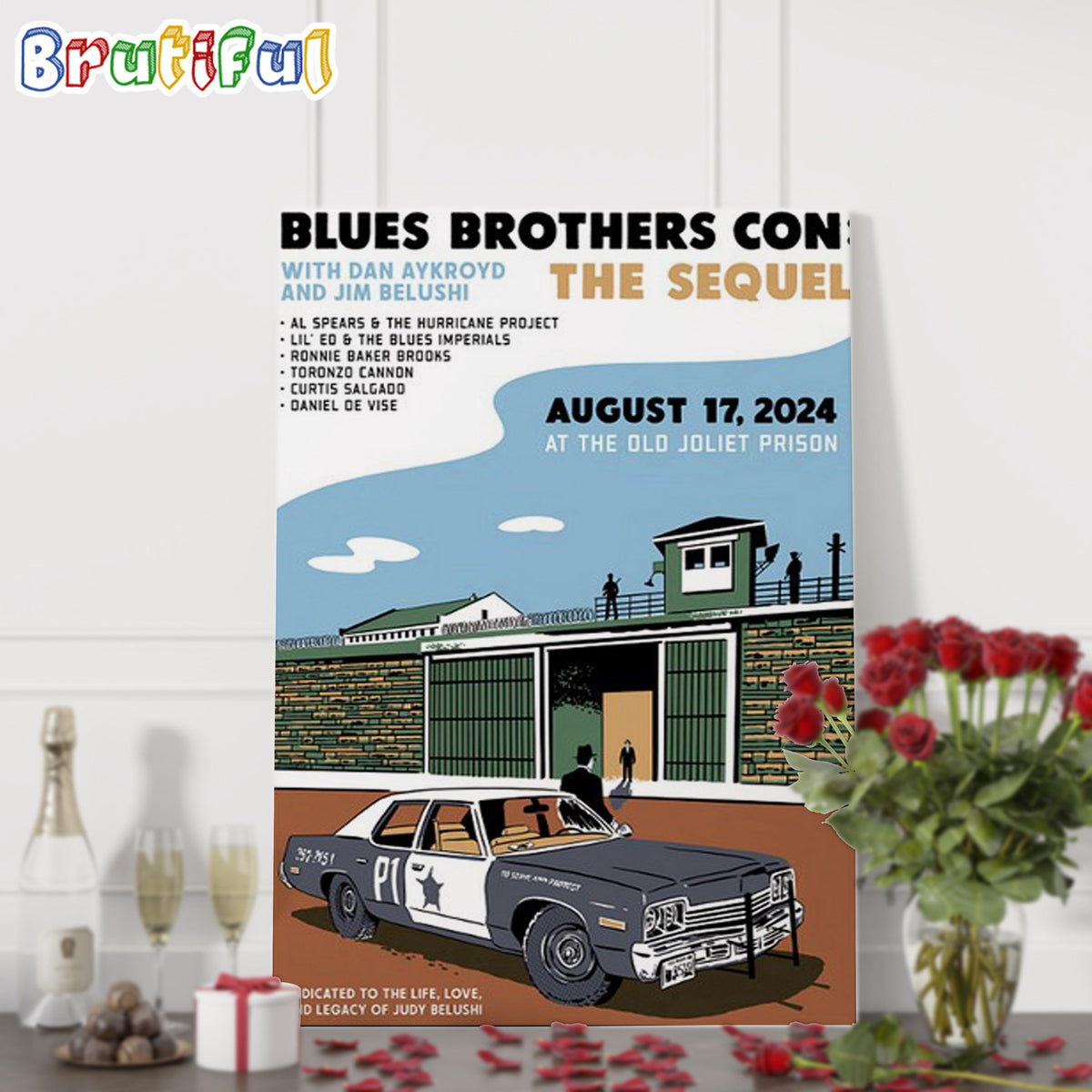 Blues Brothers Con The Sequel August 17 2024 Live At Old Joliet Prison Wall Art Poster Canvas