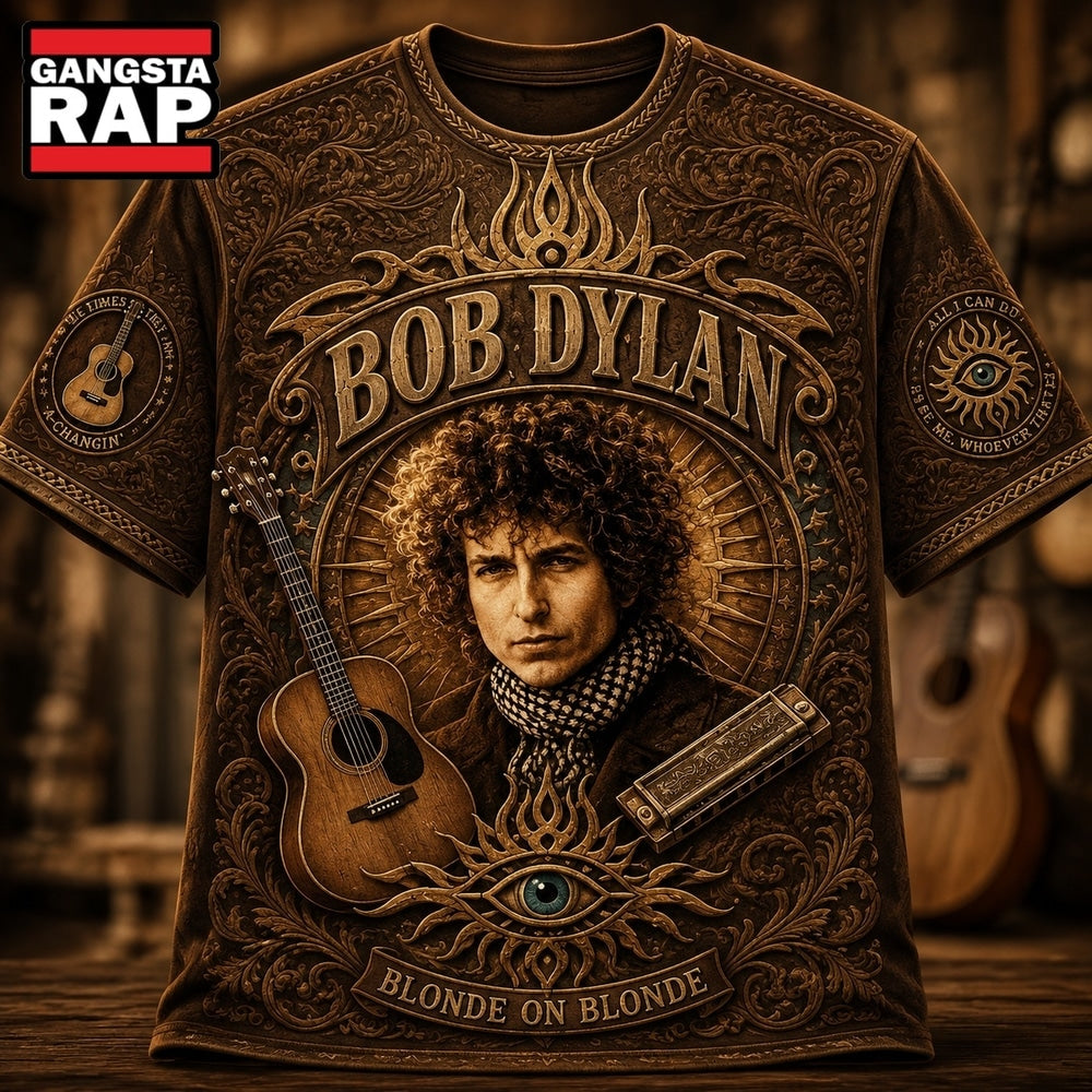 Bob Dylan Blonde On Blonde Guitar T Shirt