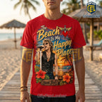 Bon Jovi Premium Beach Illustrated T-Shirt 2026