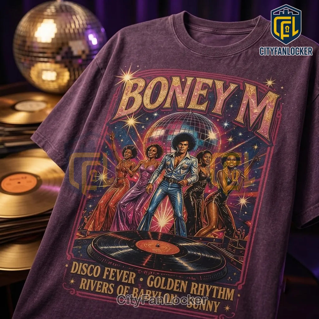 Boney M Vintage Disco Purple T-Shirt