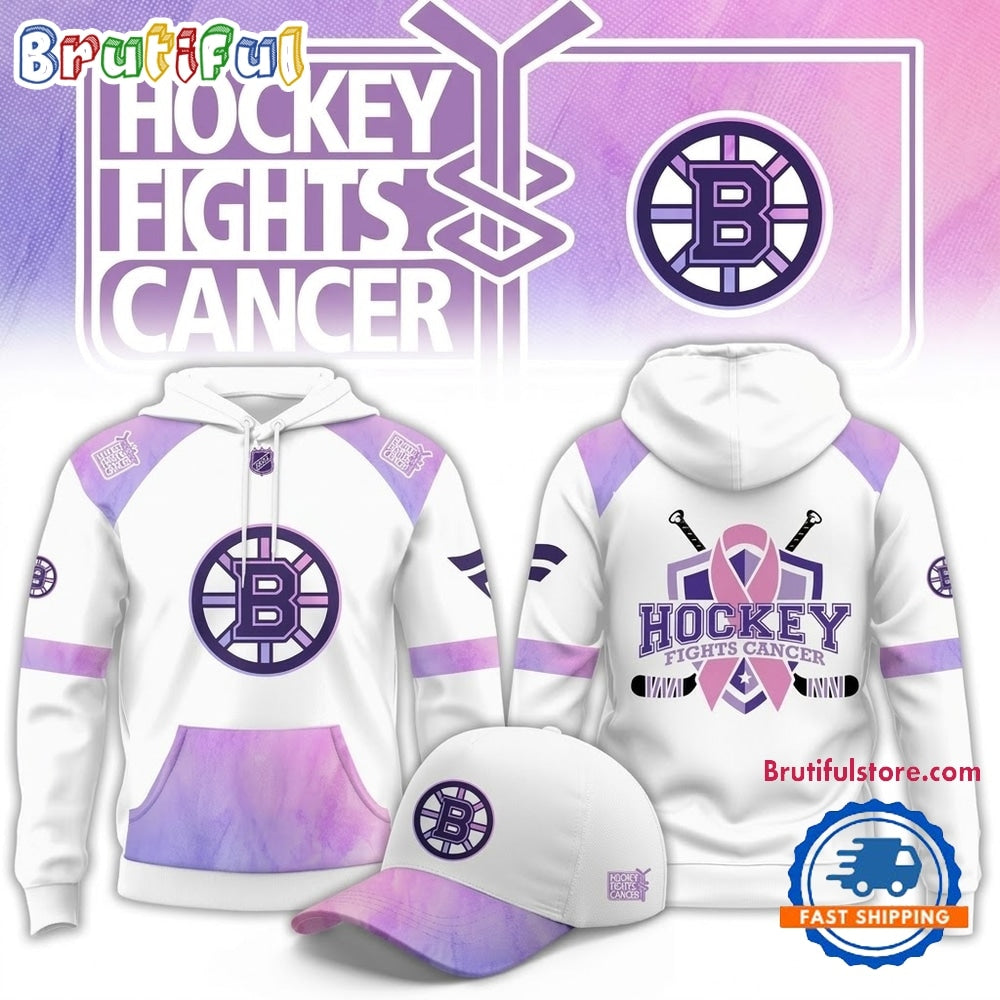 Boston Bruins Hockey Fights Cancer Limited Edition 2026 Hoodie