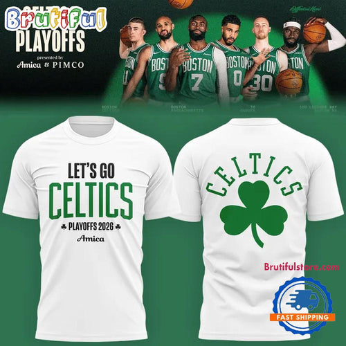 Boston Celtics Let’s Go CELTICS Playoffs 2026 Limited Edition 3D Shirt