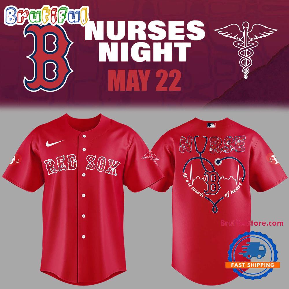 Boston Red Sox Baseball NURSES NIGHT 2025 Red Jersey Shirt