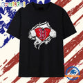 Boston Red Sox heart ripped chest MLB baseball T Shirt