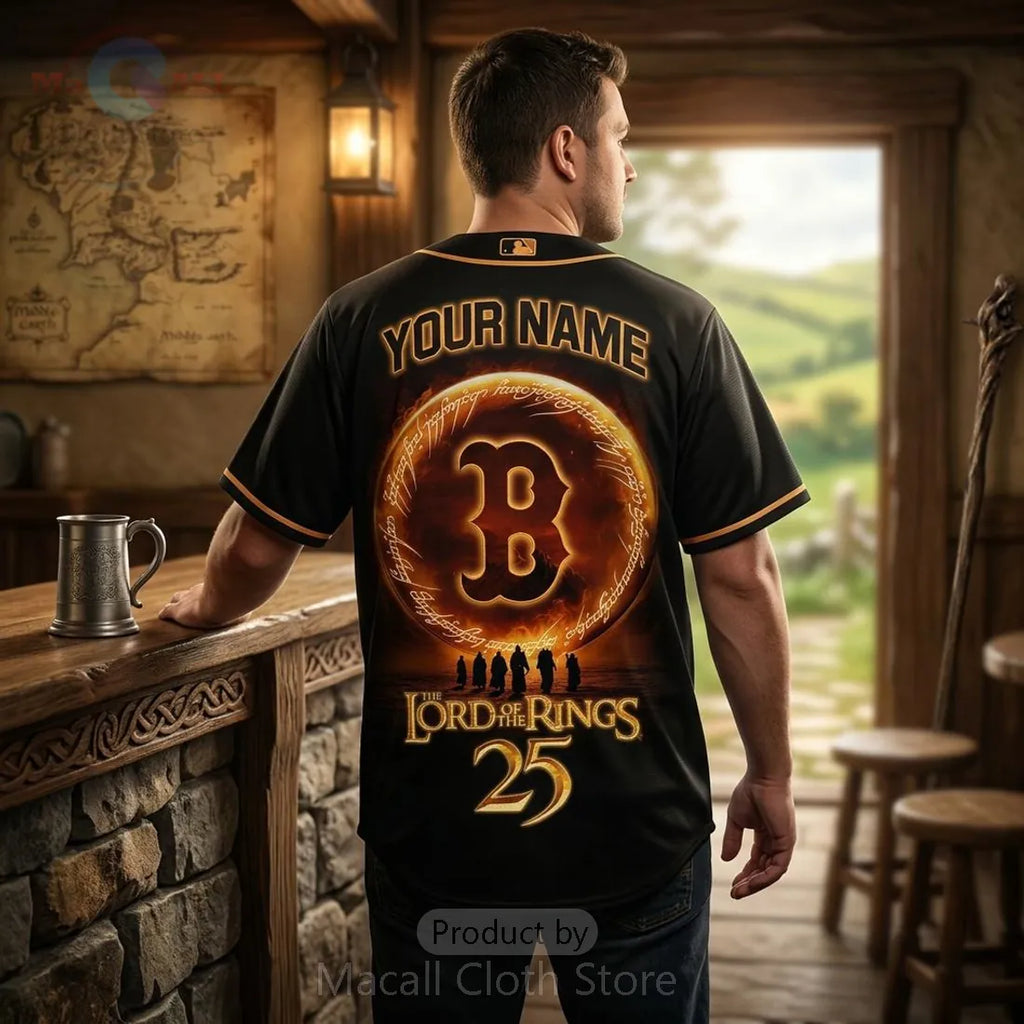 Boston Red Sox Lord of the Rings Personalized Baseball Jersey