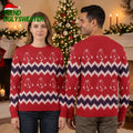 Boston Red Sox Red Boot Chevron Ugly Christmas Sweater
