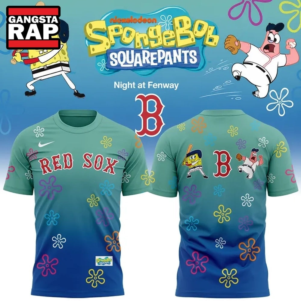 Boston Red Sox x SpongeBob SquarePants Night at Fenway 2026 Hoodie T-Shirt