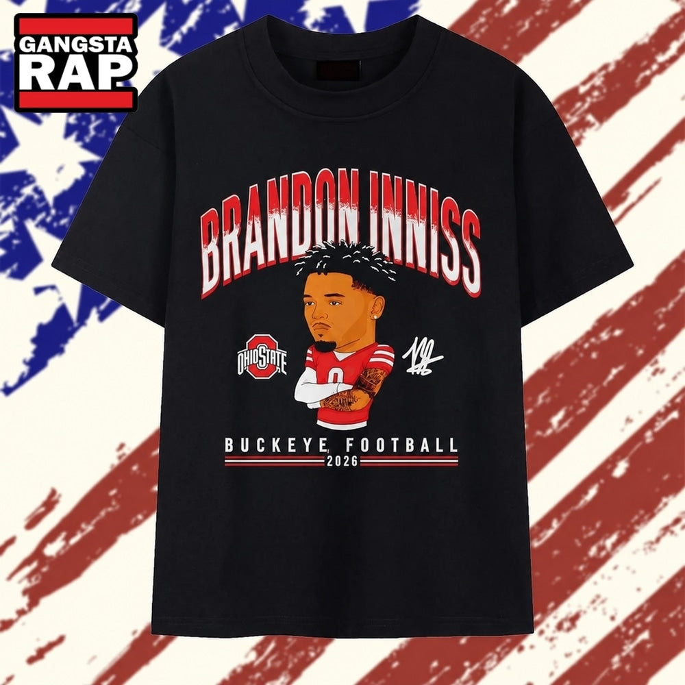Brandon Inniss Ohio State Black Exclusive T Shirt