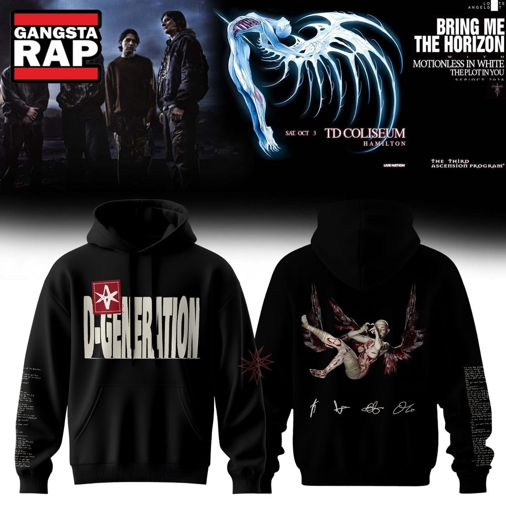 Bring Me the Horizon Music Signature 2026 Limited Edition Black Hoodie T-Shirt