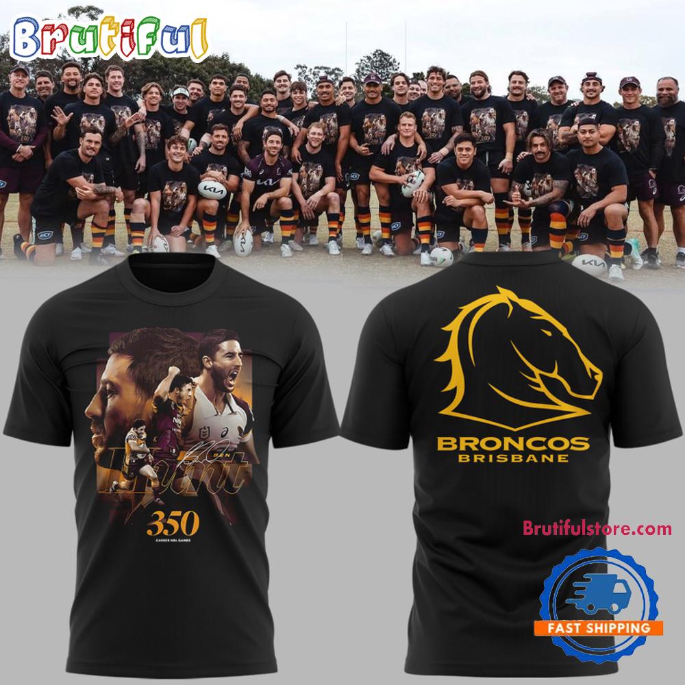 Brisbane Broncos Ben Hunt 350 Limited Edition T Shirt