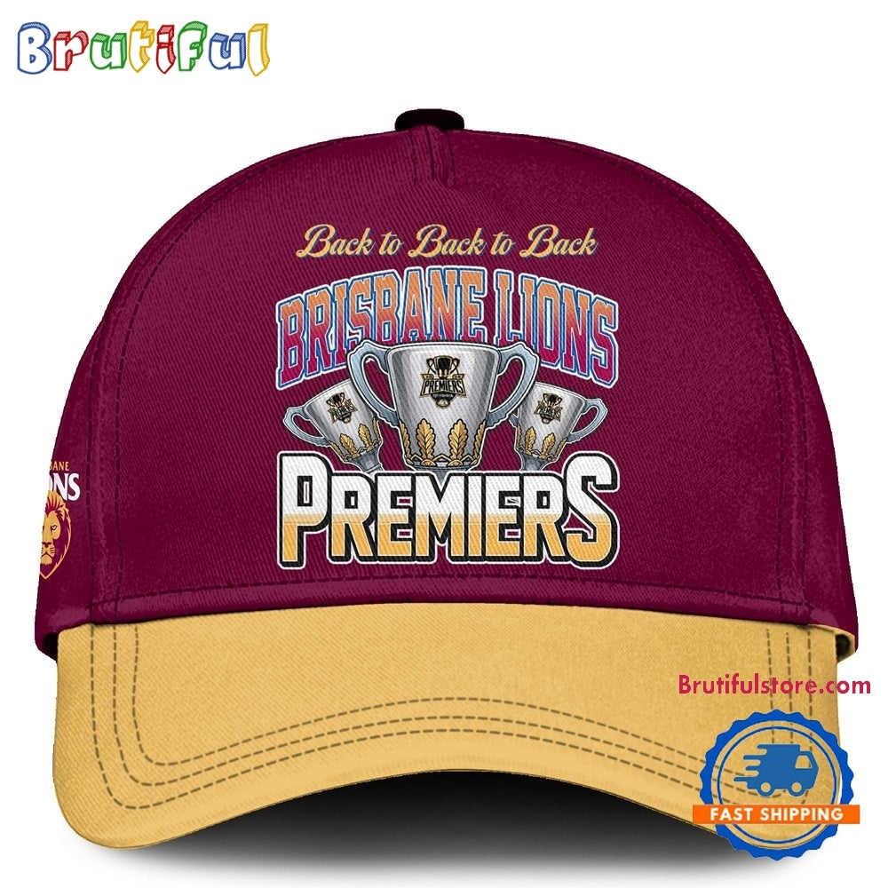 Brisbane Lions 2026 AFL Premiers Three Peat Limited Edition Cap