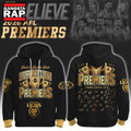 Brisbane Lions 2026 AFL Premiers Three Peat Signature Black Hoodie T-Shirt