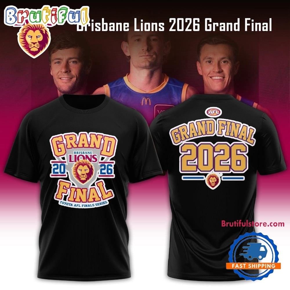 Brisbane Lions 2026 Grand Final Black T Shirt