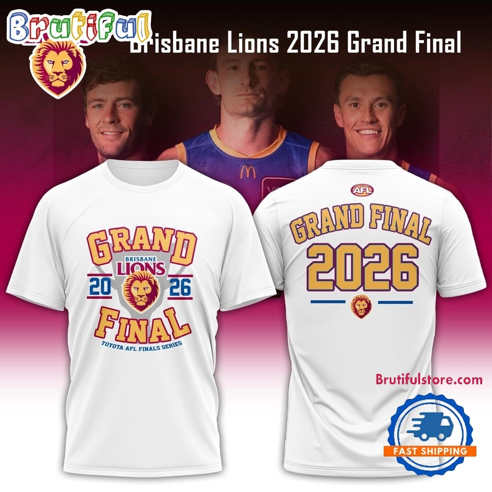 Brisbane Lions 2026 Grand Final White T Shirt