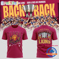 Brisbane Lions AFL 2025 Back-to-Back PREMIERS Red T Shirt