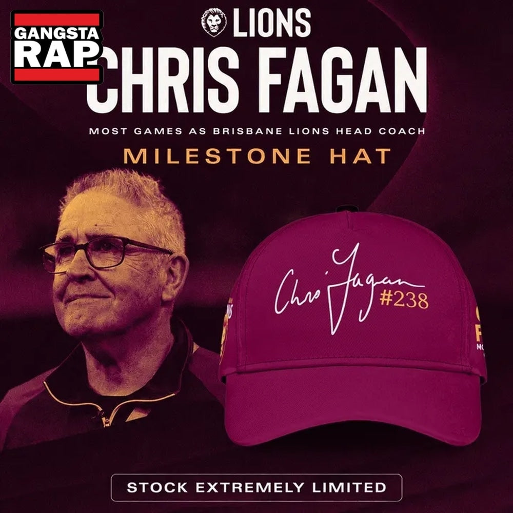 Brisbane Lions Chris Fagan Milestone Signature 2026 Cap Hat