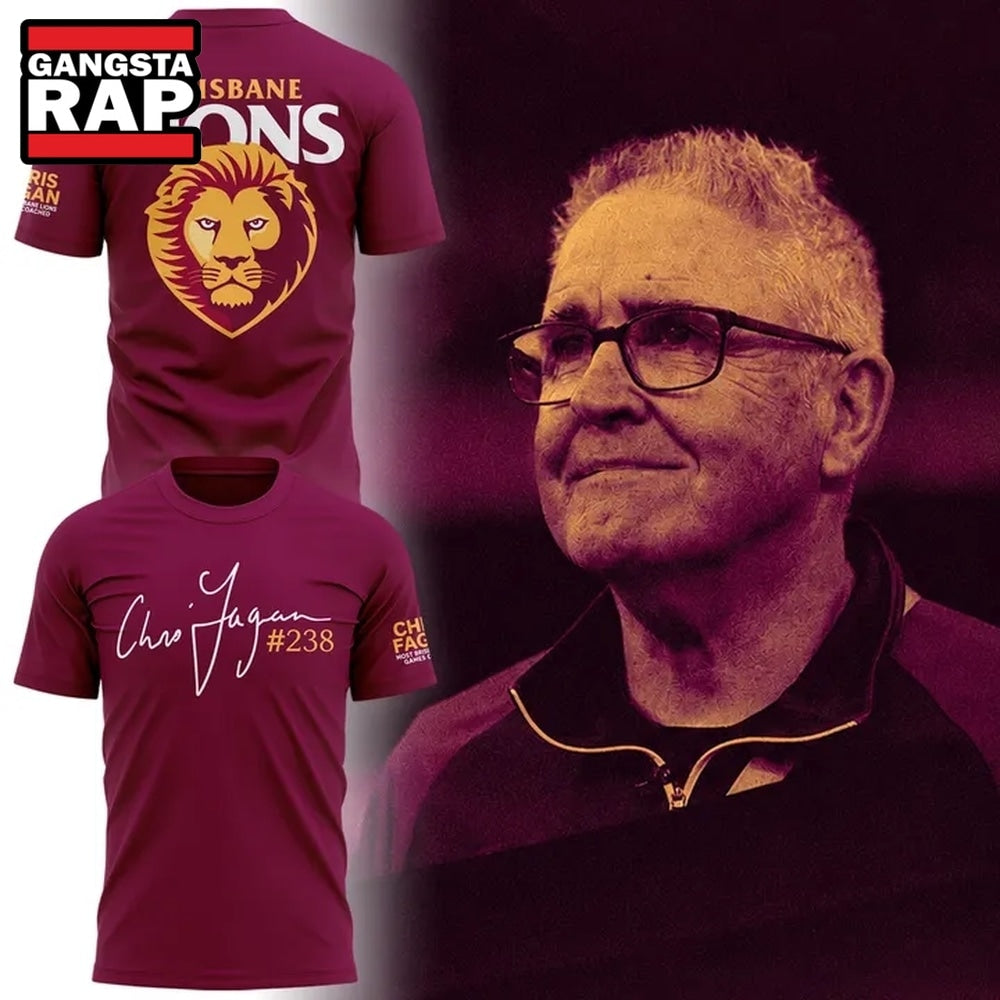 Brisbane Lions Chris Fagan Milestone Signature 2026 Hoodie T-Shirt