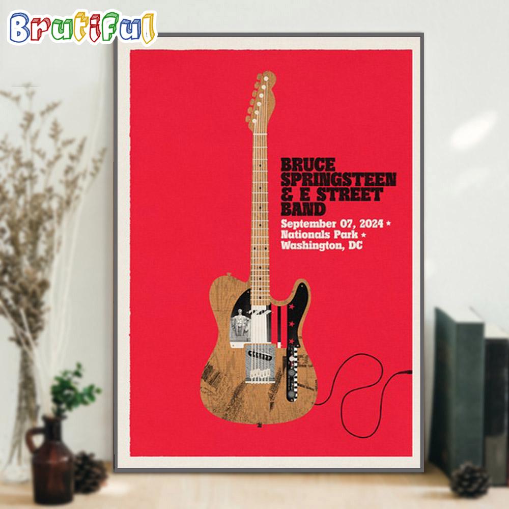 Bruce Springsteen and E Street Band Nationals Park Washington DC Sept 7 2024 World Tour Wall Art Poster Canvas