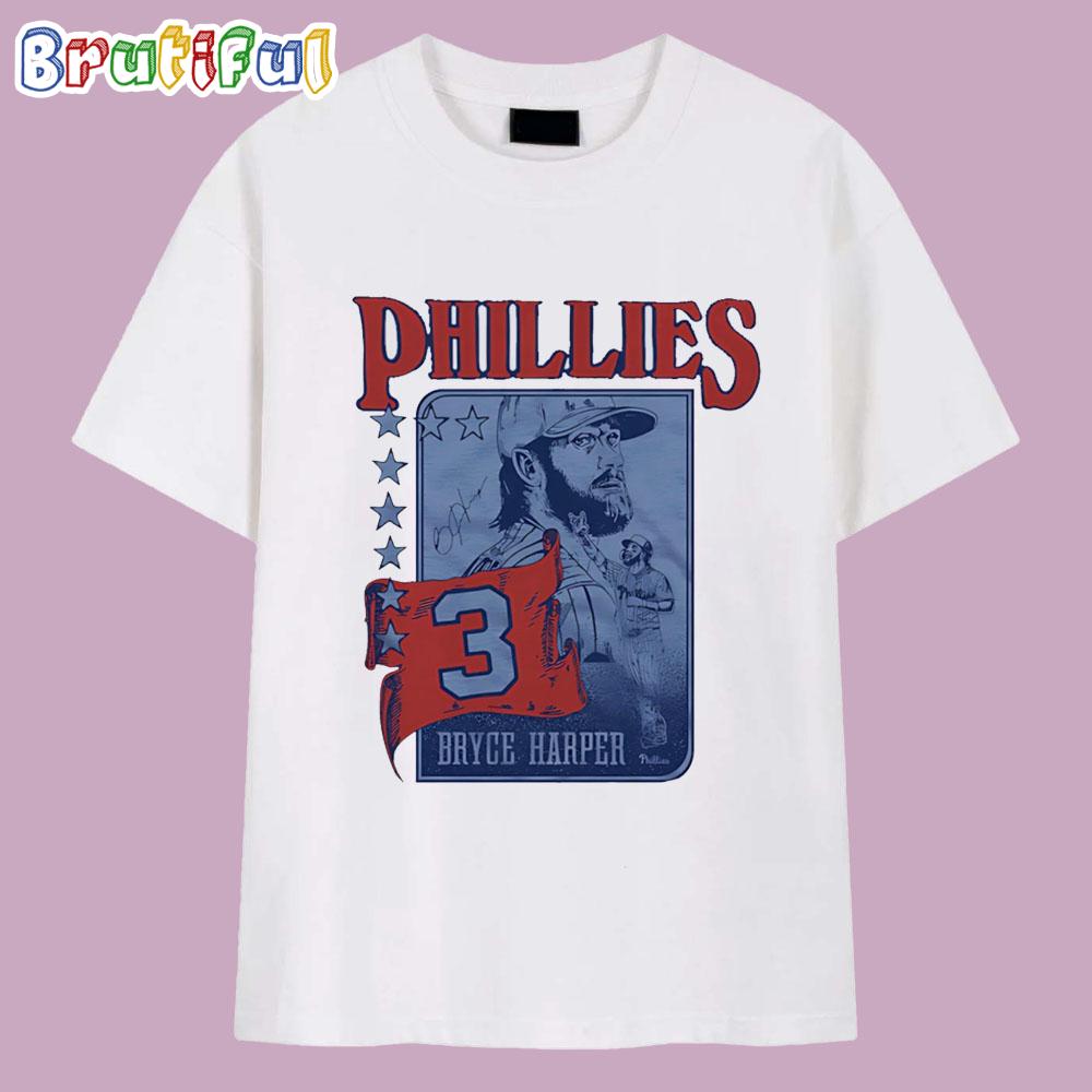 Bryce Harper Philadelphia Phillies no 3 Card T Shirt