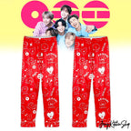 BTS Arirang 2026 Beautiful For Fans Red Satin Pajamas Set
