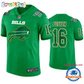 Buffalo Bills #16 Robert Foster Kelly Green St. Patricks Day Football Jersey