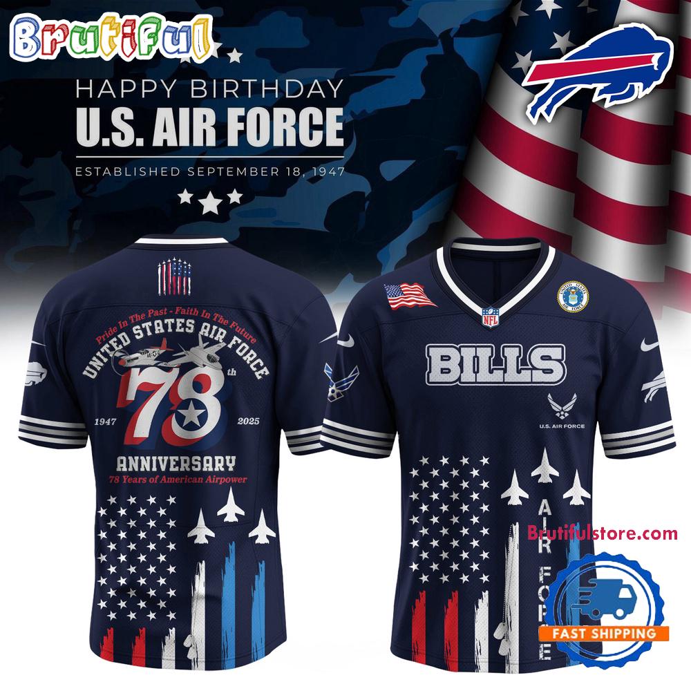Buffalo Bills 2025 NFL US Air Force Birthday Football Jersey
