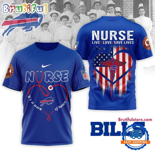 Buffalo Bills 2026 NFL Army Nurse Corps 125th Anniversary 3D Shirt