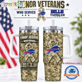 Buffalo Bills 2026 NFL Honor Veterans Camo Stanley Tumbler