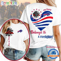 Buffalo Bills 2026 NFL My Heart Belongs To A Firefighter Unisex T Shirt