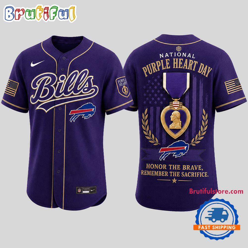 Buffalo Bills 2026 NFL Purple Heart Day Baseball Jersey Shirt