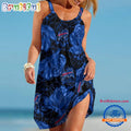 Buffalo Bills Flower Pattern Women’s Summer Beach Sling Dress
