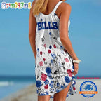 Buffalo Bills Flower Summer Beach Sling Dress
